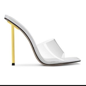 NWT - Femme LA Vignette Vegan Mule - White